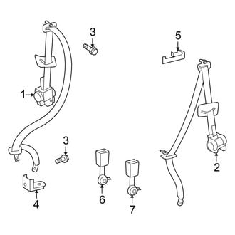 Lexus OE - Restraint Systems - Third Row Seat Belts