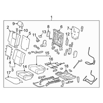 Lexus OE - Seats & Tracks - Second Row Seats (Right Side, W/O Captains Chairs), (Base / Premium)