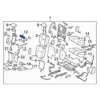 Lexus OE - Center Left Headrest Cover