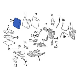 Lexus OE - Rear Left Seat Back Cushion Cover