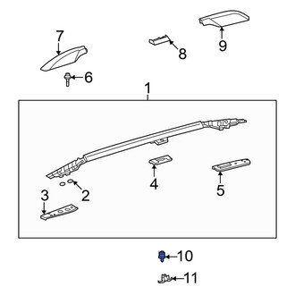 Lexus OE - Roof Luggage Carrier Side Rail Bolt