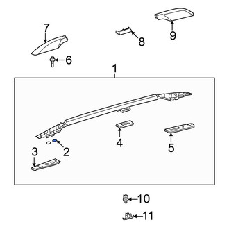 Lexus OE - Roof Luggage Carrier Side Rail Seal