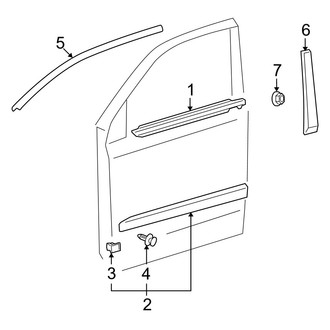 Lexus OE - Front Door - Exterior Trim