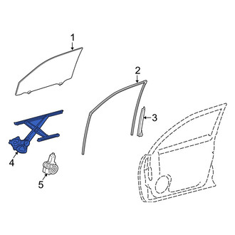 Lexus OE - Front Left Window Regulator