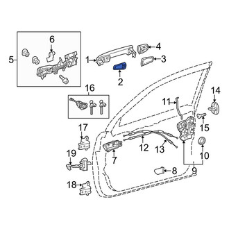 Lexus OE - Front Exterior Door Handle Gasket