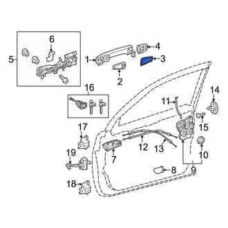 Lexus OE - Rear Exterior Door Handle Gasket