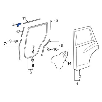 Lexus OE - Rear Right Outer Door Panel Insert