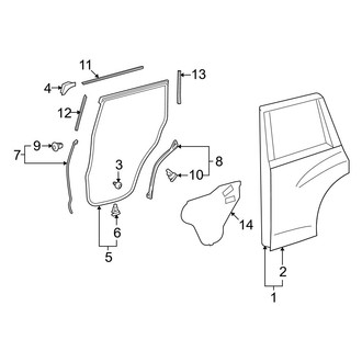 Lexus OE - Rear Door - Door & Components