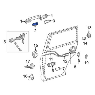 Lexus OE - Front Exterior Door Handle Gasket