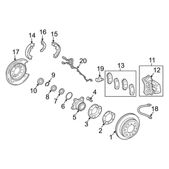 Lexus OE - Rear Suspension - Brake Components
