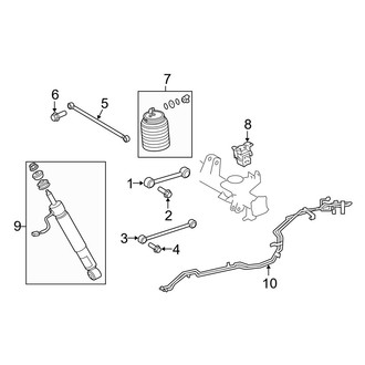 Lexus OE - Rear Suspension - Suspension Components (With Variable Air Suspension), (Luxury)