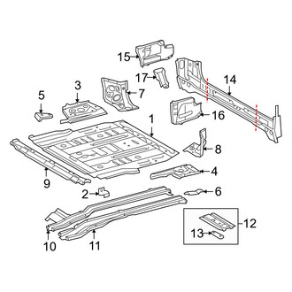 Lexus OE - Rear Body & Floor - Floor & Rails