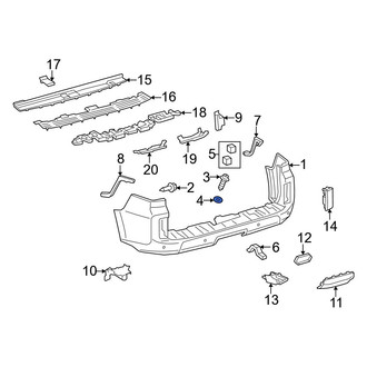 Lexus OE - Rear Bumper Cover Grommet