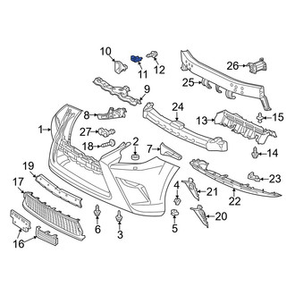 Lexus OE - Bumper Cover Support Rail Clip