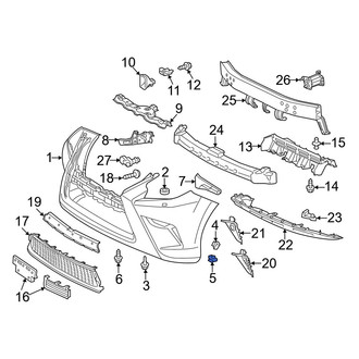 Lexus OE - Upper Bumper Cover Retainer