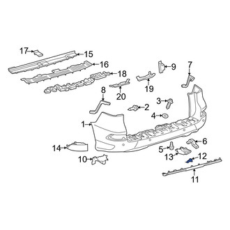 Lexus OE - Radiator Support Splash Shield Clip