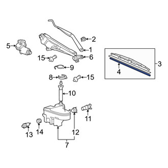 Lexus OE - Left Wiper Blade Refill