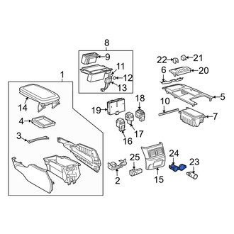 Lexus OE - Front 12 Volt Accessory Power Outlet Cover