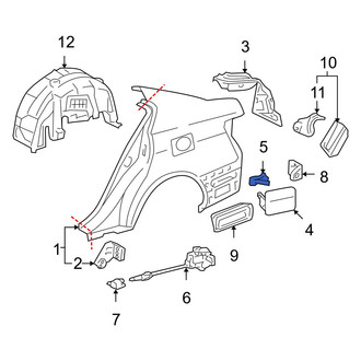 Lexus OE - Rear Fuel Door Spring