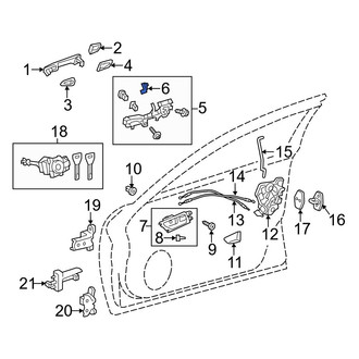 Lexus OE - Right Door Lock Rod Clip