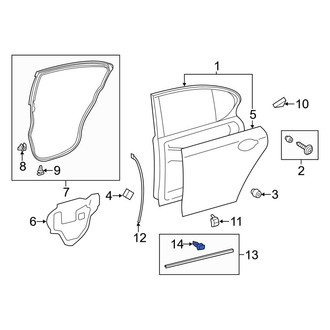 Lexus OE - Front Left Lower Door Seal Clip