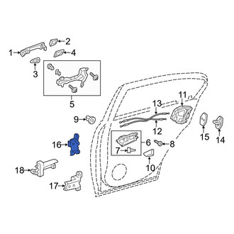 Lexus OE - Rear Left Upper Door Hinge