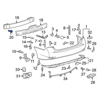Lexus OE - Lower Bumper Cover Retainer