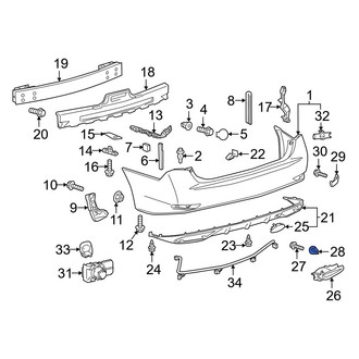 Lexus OE - Exhaust Tail Pipe Tip Nut