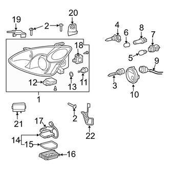Lexus OE - Front Lamps - Headlamp Components