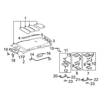 Lexus OE - Roof - Interior Trim (W/O Sunroof)
