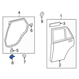 Lexus OE - Rear Right Outer Door Panel Insert