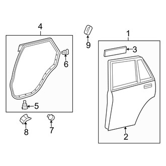 Lexus OE - Rear Door - Door & Components