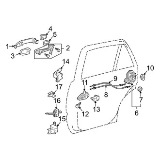 Lexus OE - Rear Door - Lock & Hardware