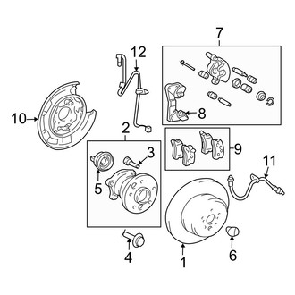 Lexus OE - Rear Suspension - Brake Components (FWD)