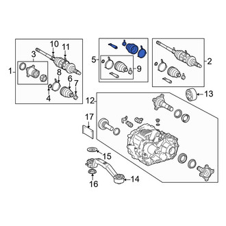 Lexus OE - Front Right Outer CV Joint Boot Kit