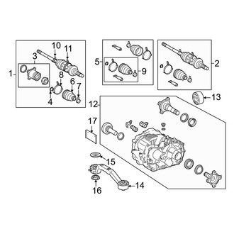 Lexus OE - Rear Suspension - Drive Axles (AWD)