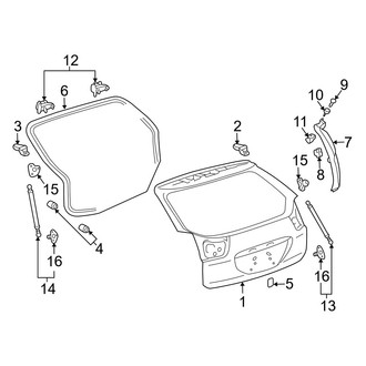 Lexus OE - Lift Gate - Gate & Hardware