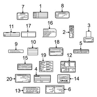Lexus OE - Information Labels - Labels