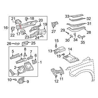 Lexus OE - Fender - Structural Components & Rails