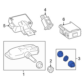 Lexus OE - Tire Pressure Monitoring System (TPMS) Sensor Service Kit
