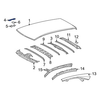 Lexus OE - Front Roof Luggage Carrier Side Rail Bracket