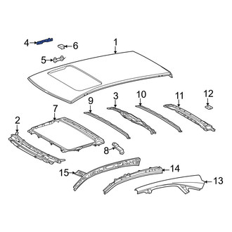 Lexus OE - Front Roof Luggage Carrier Side Rail Bracket