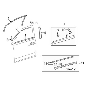 Lexus OE - Front Door - Exterior Trim