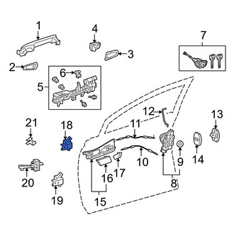 Lexus OE - Front Right Upper Door Hinge