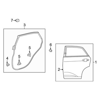 Lexus OE - Rear Door - Door & Components