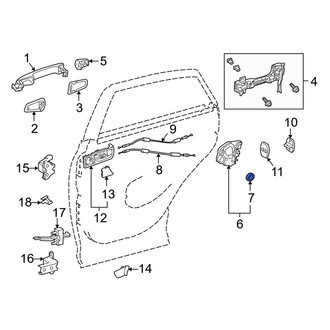 Lexus OE - Rear Door Latch Seal