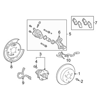 Lexus OE - Rear Suspension - Brake Components (FWD)