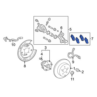 Lexus OE - Rear Disc Brake Pad Set