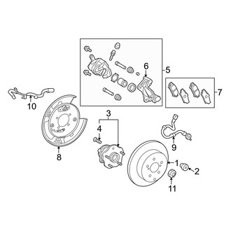 Lexus OE - Rear Suspension - Brake Components (AWD)