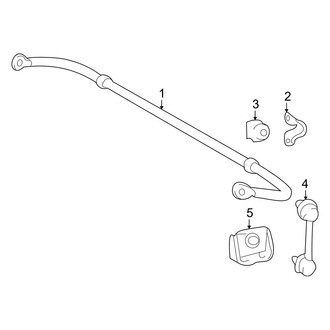 Lexus OE - Rear Suspension - Stabilizer Bar & Components (W/O Active Stabilizer), (AWD)
